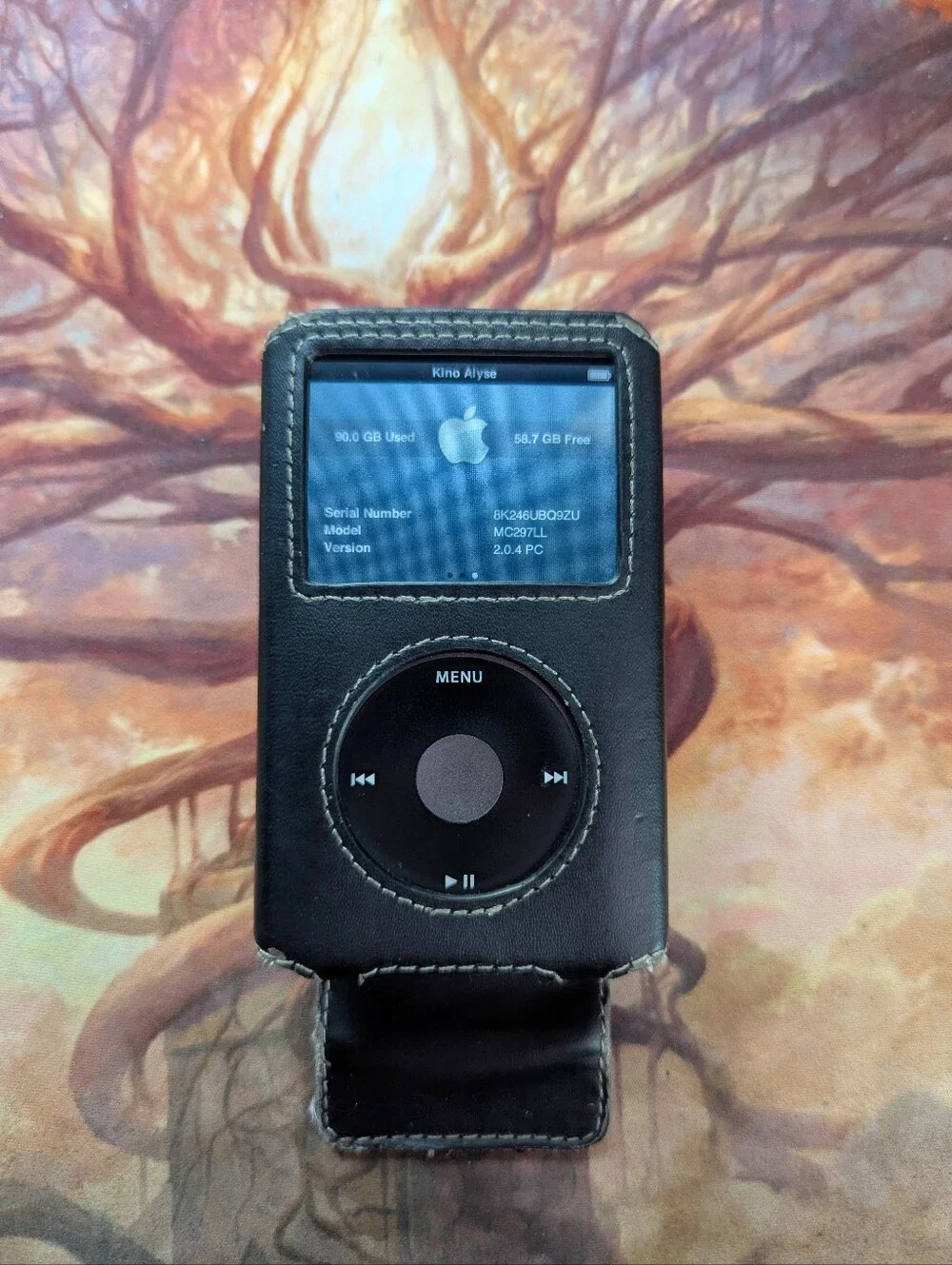 Apple's Finest iPod: iPod Classic 160GB Matte Black w/ Leather Case & USB Cable
